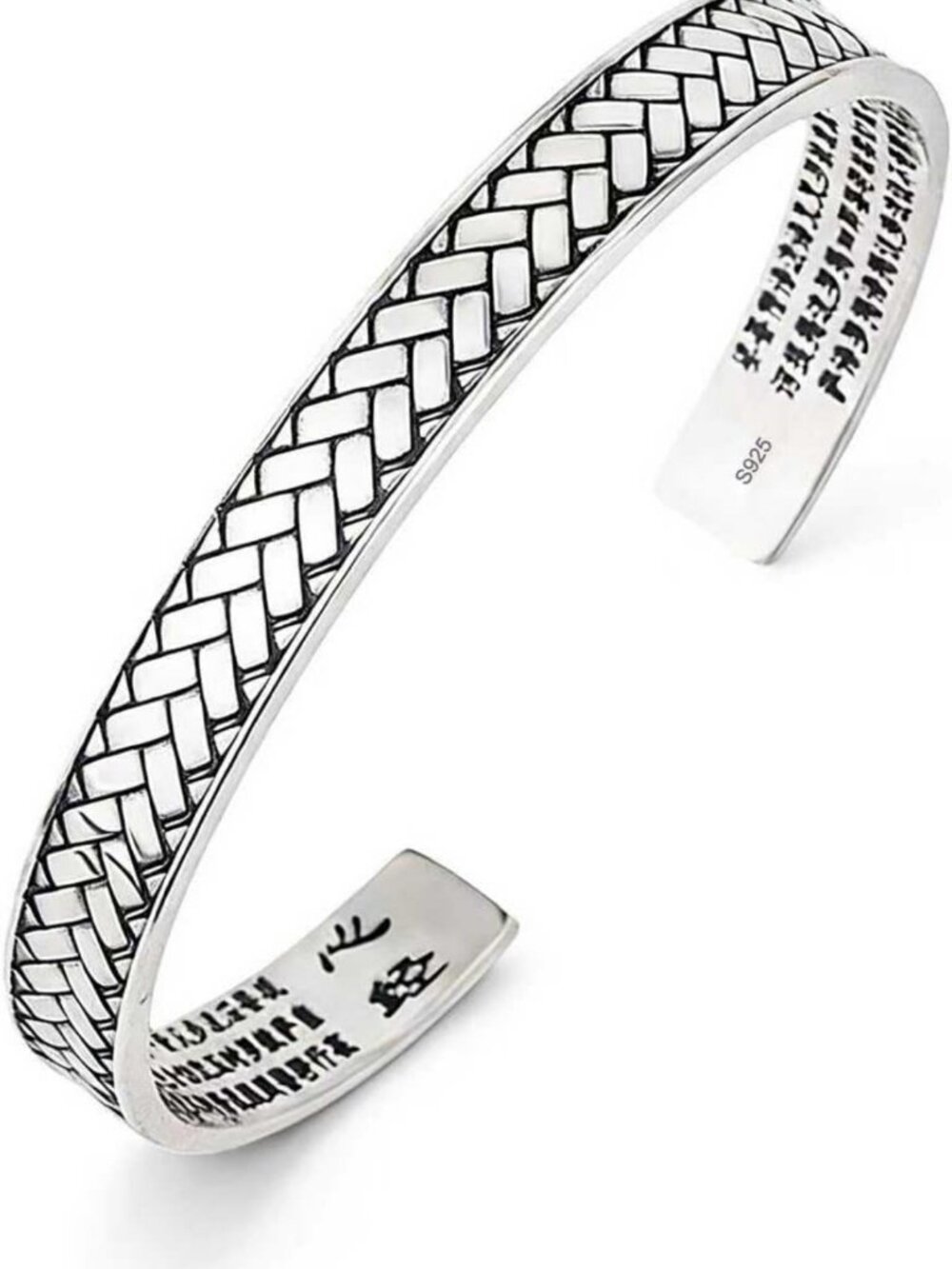 Stylish Sterling Silver Stacked Bangle Bracelet for Men - Perfect Gift Accessory